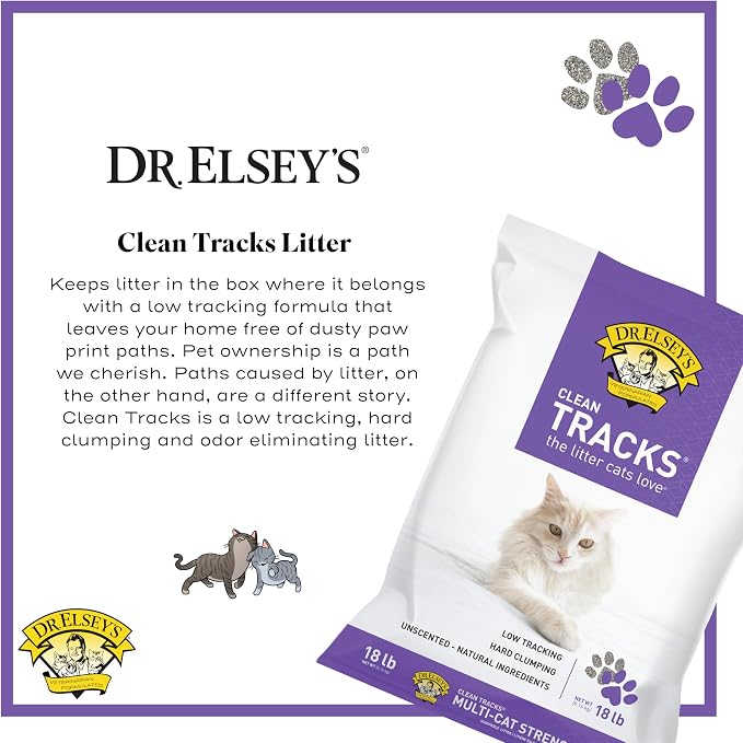 Dr. Elsey's Clean Tracks Clumping Clay Cat Litter 18 lb. Bag