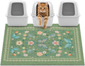 Unicorn Catcher 40"x30" Cat Litter Mat Non-Slip Washable Litter Box Mat | High-Density PVC Litter Catcher Mat Efficiently Traps Scattered Litter From Paws To Keep Floors Clean