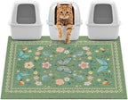 Unicorn Catcher 40"x30" Cat Litter Mat Non-Slip Washable Litter Box Mat | High-Density PVC Litter Catcher Mat Efficiently Traps Scattered Litter From Paws To Keep Floors Clean