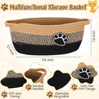 Sosation 70 Pcs Cat Easter Storage Basket Gift Toys Set Colorful Indoor Kitten Toy Assortment Including Mice, Rainbow Balls, Crinkle Balls, Springs Instinct Basket for Cats Interactive Play(Simple)