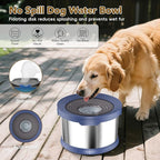 UPSKY 12L Dog Water Bowl No Spill Stainless Steel for Slow Drinking Blue | Large Capacity, Spill-proof, Non-slip Design, Durable, For Large Dogs, Messy Drinkers & Multi-pet Homes, Outdoor / Indoor