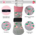 SCENEREAL Anti Slip Dog Socks to Prevent Licking Paws for Hardwood Floors | Double Sides Dog Shoes Boots & Paw Protectors for Hot/Cold Pavement, Dog Grippy Booties for Small Medium Large Senior Dogs