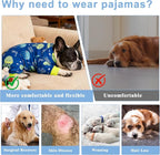 Large Dog Pajamas Pet Recovery Shirt Dog Pjs Cute Lightweight Stretchy Knit Pullover Large Dogs Pajamas Onesie for Small, Medium and Large Breeds (XX-Large (40-55lb), Blue Jellyfish)