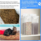 TBMax Dog Food Storage Container 5-7 lbs, Airtight Cat Food Container with Larger Spout & Measuring Cup, Portable Pet Food Storage Dispenser for Small Animal Kibble Storage, Bird Seed Container