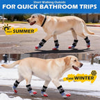 EXPAWLORER Dog Socks to Prevent Licking Paws with Grippers for Hardwood Floors Anti Slip, Cute Double Sides Dog Winter Shoes Booties Boots & Paw Protectors with for Small Medium Large Senior Dogs L