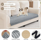100% Waterproof Couch Covers for Dogs, 35"×63" Washable Couch Cover, Non Slip Sectional Couch Covers for 3 Cushion Sofa Cover Pet Friendly, Cat and Dog Couch Bed Cover-Light Grey