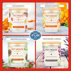 Pet House Candle 2 Pack - Plant-Based/Soy - Clean Burning Scented, Long Lasting Pet Odor Candle for Home -Sweet Cranberries