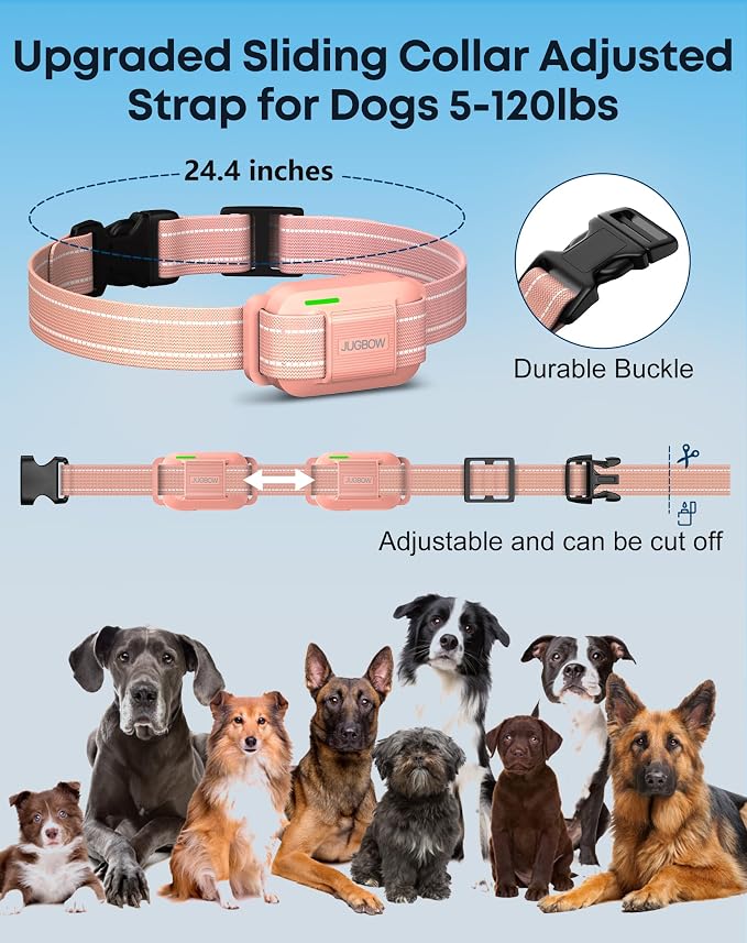 Dog Shock Collar - 4200FT Dog Training Collar with Remote for 5-120lbs Small Medium Large Dogs, IPX8 Waterproof E Collar with 4 Training Modes, Security Lock, Rechargeable Shock Collar Pink
