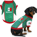 Parisian Pet Dog Mexico Jersey - Breathable Mesh Puppy Football Jersey - Lightweight Stretch Sporty Dog Mexican Outfit - Summer Shirts for Large Dogs - Soccer Jersey for Dogs - Sportswear Pet Clothes