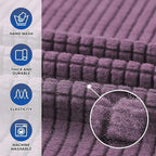 Stretch Oversized Couch Covers for Sofa Slipcover,Dark Purple | 1-Piece Washable Sofa Cover (94"-110") 4-Seater Furniture Protector, Soft Jacquard Non-Slip Elastic Bottom for Dogs & Kids