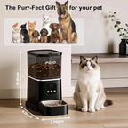 Automatic Cat Feeder,2.4G WiFi Automatic Dog Food Dispenser,Auto Dog Feeder with APP Control,5L Timed Auto Cats Food Dispenser w 2-Way Audio for Multiple Pet
