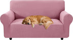 XINEAGE Stretch 2 Seater Slipcover, Non-Slip Pet Couch Cover,Pink | Washable Furniture Protector, Elastic Bottom, Dogs & Cats Friendly, Scratch-resistant, Fast Setup, High Elasticity