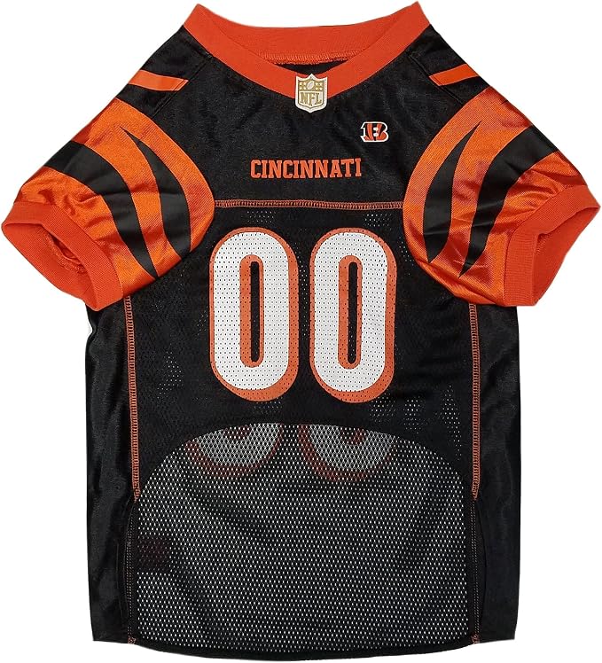 Pets First NFL Cincinnati Bengals Dog Jersey, Size Medium, Football Shirt Costume for Pet, Dog Sports T-Shirt, NFL Team Clothing for Cats, Licensed Pet Apparel Available in 7 Sizes and 32 Teams