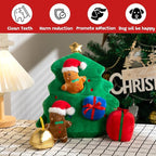 Hollypet Christmas Squeaky Hide and Seek Dog Toys for Small and Medium | Interactive Plush Stuffed Dog Squeak Toys for Small Medium Sized Dogs and Non-Aggressive Chewers, Puppy Teeth Clean Chew Toys