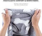 Dog Fleece Pajamas Large Dog 4 Legs Winter Clothes for Dog Fit Warm Jumpsuit for Dogs (Gray, S)