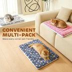 Mora Pets Cat Bed Dog Crate Pad Ultra Soft Pet Bed with Cute Star Print Washable Reversible for Small Dogs 14 x 17.5 inch 2 Pack Dark Blue
