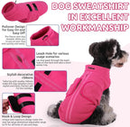 Queenmore XL Dog Sweater, Soft Fleece Vest Pullover Dog Jacket with Leash Hole, Warm Winter Dog Clothes Cold Weather Doggy Dachshund Sweaters for Large Dogs Cats Boy or Girl (Pink, XL)
