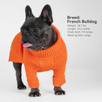 cyeollo Dog Sweater Long Sleeve Knitted Turtleneck Pullover Warm Clothes | Ultra Soft Warm Knit, Full Coverage, 4-Way Stretch for Easy Movement, Easy On & Off, Winter Daily Wear for Small Dogs