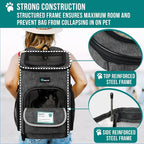 PetAmi Dog Backpack Carrier, Airline Approved 4-Way Entry Cat Backpack Carrier, Ventilated Mesh, Collapsible Pet Carrier for Small Puppy, Kitten, Hiking, Travel Car, Vet, up to 18 lbs, Charcoal Gray