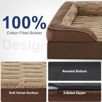 FURTIME Orthopedic Extra Large Dog Bed, Waterproof Dog Beds, 48x35x6.5 Supportive Foam Pet Couch Bed with Removable Washable Cover and Nonskid Bottom