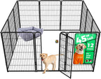 FXW Homeplus Indoor Dog Playpen, 45" H, 12 Panels, for Large Dogs | Stress-free play, Heavy-duty, Semi-open design, Easy setup, Threshold-free gate, Expandable, Patented
