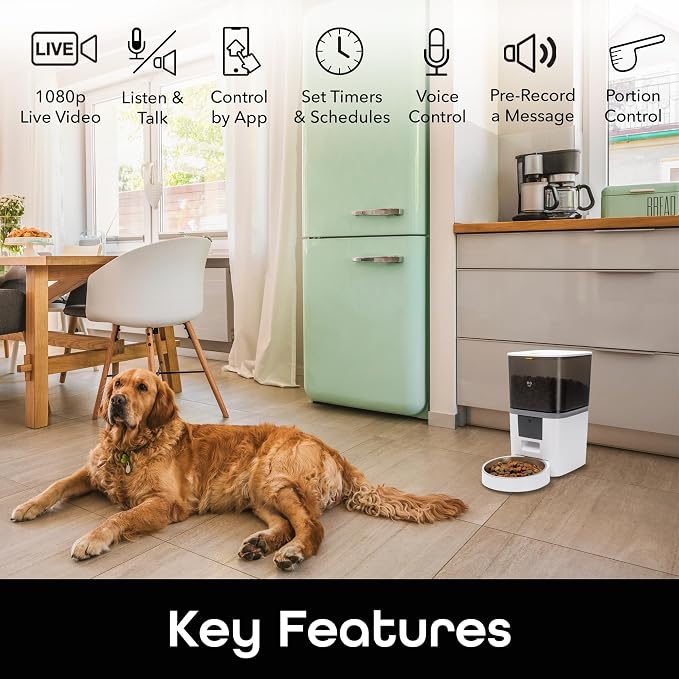 Geeni PetConnect 6L Smart Pet Feeder with Camera