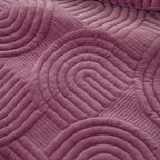 Soft Plush Geometric Quilted Couch Sofa Cover Boho Non Slip Fuzzy Sectional Couch Cover Solid Color Washable Sofa Slipcover Furniture Protector for Kids Dogs Cats (Purple,43"x43")