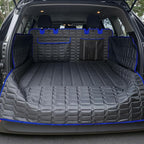 Reliadura SUV Cargo Liner for Dogs, Waterproof Pet Trunk Cover with Bumper Flap Protector, Non-Slip Scratchproof, Non-Slip Dog Seat Mat for SUVs, Large Size Cargo Liner Universal Fit Blue