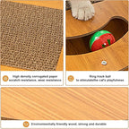 5-in-1 Multifunctional Cardboard Cat Scratcher,Cat Hair Brush for Grooming with Sturdy Cat Scratching Pad and Catnip Toy
