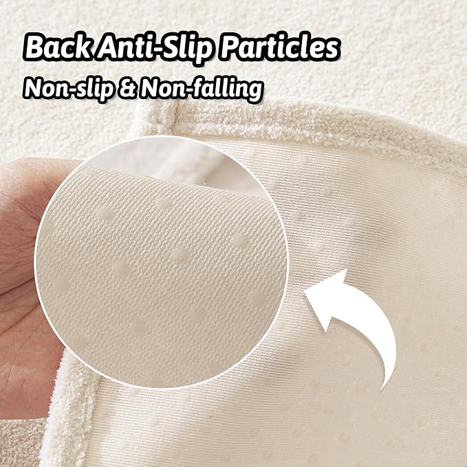 Couch Cover for 2 Cushion Sofa Washable, Cat Scratch Proof Sofa Covers, Furniture Protector Love Seat L Shape Soft Sectional Couch Covers for Dogs Pets, 71" x 102", Creamy White