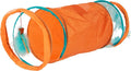 Instincts by SmartyKat Teaser Tunnel Activity Tunnel Cat Toy w/Fringe & Feather Teaser Cat Toy - Orange, One Size