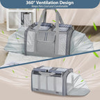 Lawfery Cat Carrier for 2 Cats – Large Expandable Soft-Sided Pet Travel Carrier, Dual Compartments, Privacy Protection, Dog Carrier for Small/Medium Dogs, Home & Outdoor Use