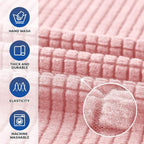 Stretch Oversized Couch Covers for Sofa Slipcover,Dusty Pink | 1-Piece Washable Sofa Cover (94"-110") 4-Seater Furniture Protector, Soft Jacquard Non-Slip Elastic Bottom for Dogs & Kids