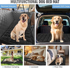 Backseat Dog Bed Non-Slip, Dog Bed for Car Back Seat Soft and Comfortable, Back Seat Pet Bed Mat for Travel, Pet Car Blanket for Backseat Extender and Seat Covers Black (51”X 23.5”)