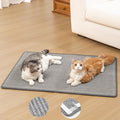 Conlun Cat Scratching Pad, 27.5x35.4in Sisal Mat Couch Protector | Indoor Cat Scratcher Mat, Mess-free, Anti-slip Backing, Hook&Loop Tape for Furniture Door Wall, Grey