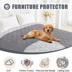 Smiry Waterproof Dog Bed Cover, Reversible Pet Blanket for Sofa Couch | Soft Washable Dog Blanket, Leakproof Couch Cover for Dogs Cats & Furniture Protection, 82x120, Grey/Light Grey