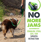 Mighty Paw Retractable Dog Leash 2.0, 16 Ft, for Medium Dogs, Heavy Duty | Reflective Nylon Tape, Tangle-Free Swivel Clip, One-Touch Quick-Lock Brake, Reflective Ring, Anti-Slip Handle