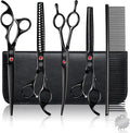 Professional Dog Grooming Scissors Set, 7 Inch/8 Inch Pet Grooming Scissors Chunkers Shears for Dog, Curved Dog Grooming Scissors, Thinning Shears for Dog with Grooming Comb | Pet Grooming Chunkers Shears for Dog, Curved Dog Grooming Scissors, Thinning...