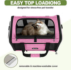 GAPZER Cat Carrier 18x11x11 Delta Airline Approved, Pet Plane Travel Crate | Soft Teacup Dog Bag 12 lbs, Yorkie Taxi Kennel Easy Load, Carrying Case for Kitten Cat up to 15 pound, Toy Poodle Mesh Cage