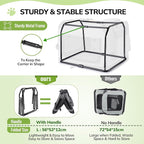 Morpilot 24-inch Portable Collapsible Dog Crate: Travel Dog Crate Soft-Sided for Small Dogs up to 27lbs, with Foldable Bowl, Shoulder Strap & Storage Pockets, Grey