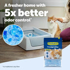 PetSafe ScoopFree Odor Control Crystal Cat Litter, Fresh Scent, 8 Lb Bag | 5x Faster Odor Control than Clumping Clay Litter, 99% Dust-Free, Low Tracking Crystals, Compatible with Any Cat Litter Box