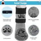 SCENEREAL Anti Slip Dog Sock to Prevent Licking Paws for Hardwood Floors, Boots & Paw Protector Shoes for Hot/Cold Pavement with Grippers, Double Sides Grips for Small Medium Large Senior Dogs