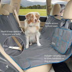 Kurgo Heather Hammock Seat Cover, Charcoal, 55" Wide | Protects Seats from Muddy Paws & Pet Hair, Water & Stain Resistant, Secure Fit, Passenger-Friendly Opening, For Cars & SUVs