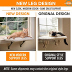K&H Pet Products Kitty Sill Heated Cat Window Perch for Large Cats, Orthopedic Window Hammock Bed Holds 40LBS, Washable Cover, Kitty Windowsill Bed Seat for Indoors - Cream Fleece, Heated, 14 X 24in