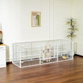 Dog Playpen 32" Height – Heavy Duty, Foldable | 25mm Steel Tubes, 40.8 lbs sturdy frame, rubber non-slip feet, indoor & outdoor, tool-free assembly, Small & Medium Dogs
