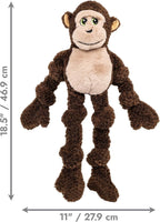 KONG Knots Oversized Dog Toy - Large/X-Large - with Inner Rope Skeleton (Frog/Monkey Combo)