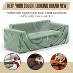 Plastic Couch Cover, Plastic Couch Covers for Pets, Cats, 84.5 x 40 x 36 in | Houseables Clear Sofa Protector for Moving, Loveseat Protector, Storage, Pets, Spills, Heavy Duty, Waterproof, Vinyl, Thick