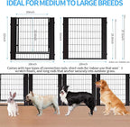 Furniture Style Dog Playpen 32" H, 2 Panels, Black | Indoor/Outdoor Use, Heavy-duty Metal, DIY Layouts, Easy Access, For Small & Medium Dogs, Easy setup
