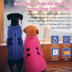 Queenmore XXS Dog Sweater, Soft Fleece Vest Pullover with Leash Hole, Warm Winter Dog Coats for Small Dogs Cats, Boy or Girl (Blue, XXS)
