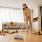 Extra Large Lint Roller for Pet Hair, 9.44-Inch Wide, 400 Sheets | Extendable Handle, 3 Refills & Dust Cover for Floors, Carpet & Couch
